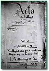 Deckblatt der Akte "betreffend die Apotheke zu Haan" 15.4.1866-1901